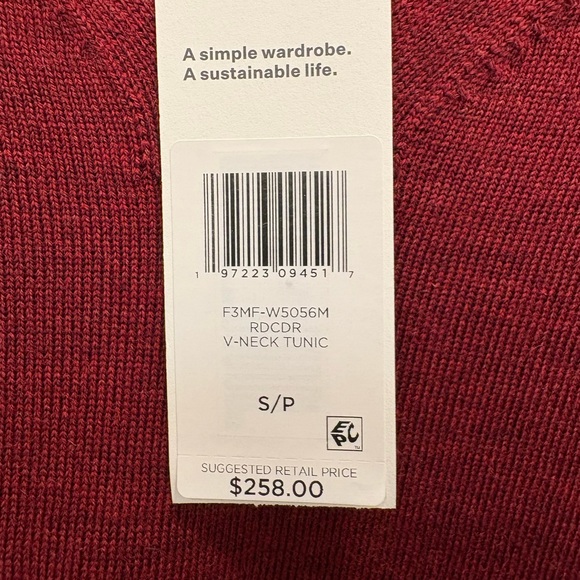 Eileen Fisher Rich Red Knit Top - Picture 4 of 6